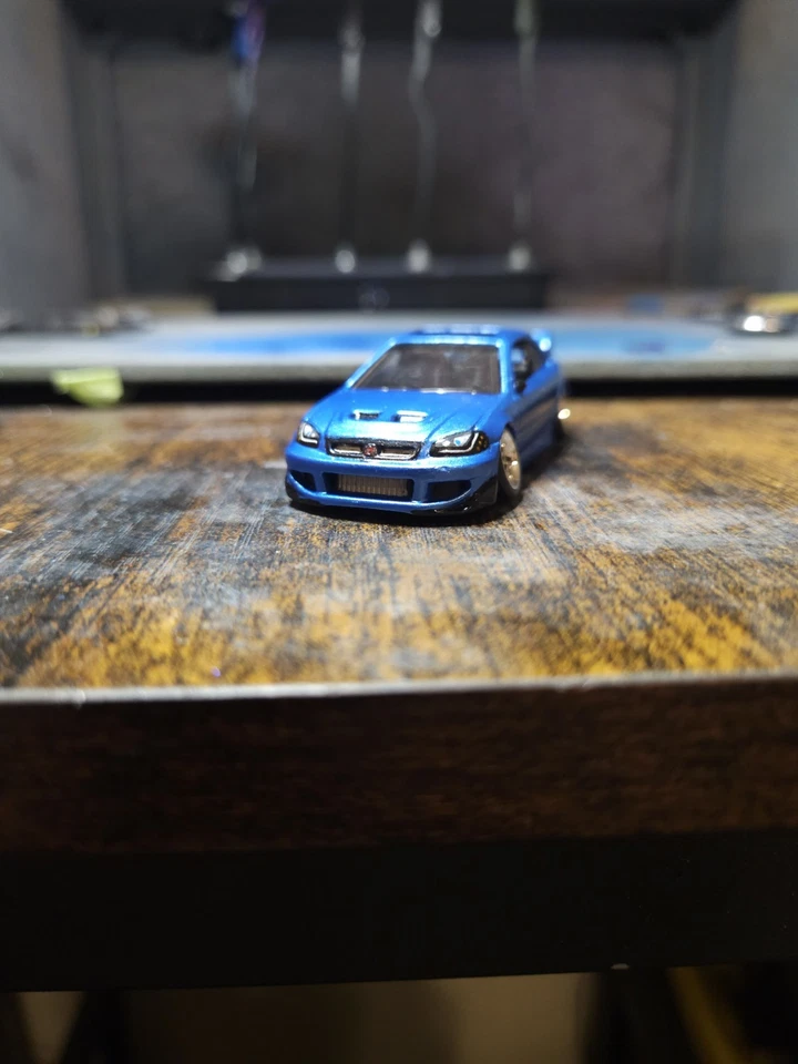 Hot Wheels Honda Civic Si Custom 1:64 azul metálico JDM diecast Foto 2 de 4