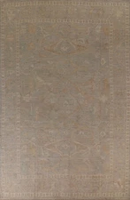 Handmade Oushak Turkish Rug 9x12 Ft Transitional Wool Carpet Vegetable Dye Rug 