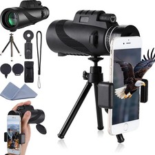 80x100 HD Monocular Telescope Long Range Bird Watching Camping Travel Concert