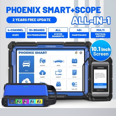 TOPDON Phoenix Smart & Scope Diagnostic Tablet ECU Online KEY Coding UTLRA MAX
