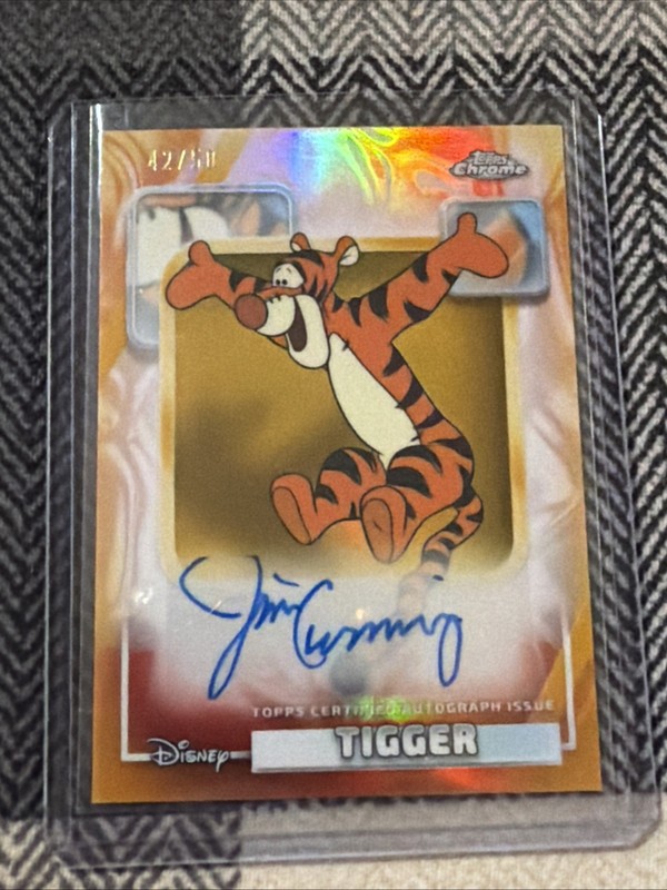2026 Topps Chrome Disney Tigger Gold #/50 Jim Cummings Auto
