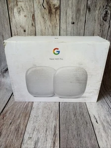 Nouveau Google Nest scellé WiFi Pro 6E Tri-Band Mesh Router Blanc 2-Pack GA03689-US