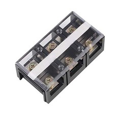 3 Positions Dual Rows 600V 100A Screw Wire Barrier Block Terminal Strip Block...