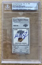 RARE! Wayne Gretzky SIGNED NHL Goal Record #802 Passing Howe Ticket Stub BGS COA