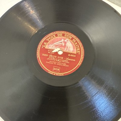 1945 CHANSON French MAURICE CHEVALIER 78 rpm La Voix De Son Maitre AU PARADIS NM