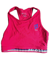 Peloton Sports Bra Medium Red Racerback Medium Support Gym Workout