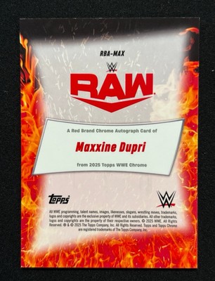 2025 Topps Chrome WWE - Red Brand Autographs Maxxine Dupri