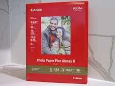 CANON Pixma Photo Paper Plus Glossy ll 8.5 x 11" 20Sheets PP-201 lot of 6