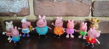 9 Pcs Jazwares LLC Peppa Pig Family & Friends Lot Toy Figurines