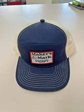Makers Mark Whisky Snap Back Ball Cap, red/wht/blue,Lightly worn