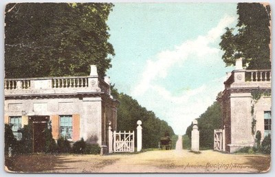 Vintage Stowe Avenue Buckingham UK Early 1900s Postcard Horse Cart