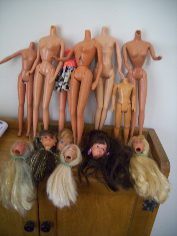 Vintage Barbie Doll Bodies And Heads For Parts  FREE SHIPPING
