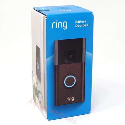 NEW Ring Battery Smart Wi Fi Video Camera Doorbell Wireless Venetian Bronze 2025