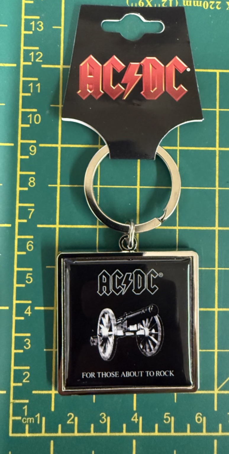AC/DC Classic For Those About To Rock Quality Metal Key Ring Official Licensed