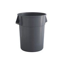 55 Gallon Gray Round Commercial Trash Can, Heavy-Duty Food Grade NSF Certifie...