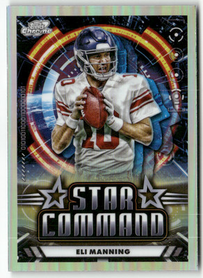 2024 Topps Chrome Cosmic NFL SC-20 Eli Manning Star Command Refractor