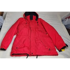 CHAQUETA PARKA ANORAK CON CAPUCHA ROJA RESISTENTE AL AGUA EXTERIOR Malboro Para Hombre Talla L Winte