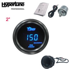 2 52mm Led Electronic Oil Pressure Gauge W Sensor Oil Press Meter 0-150psi