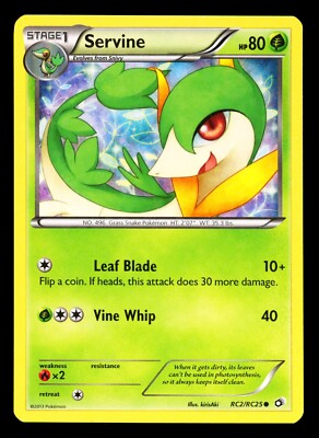 2013 Pokemon Black & White Legendary Treasures Servine RC2 LP