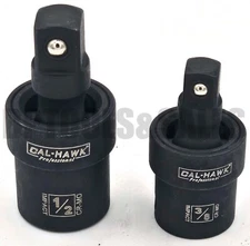 2pc Universal Impact Joint Set 1/2" & 3/8" DR. CR-MO Ball Type Swivel Socket