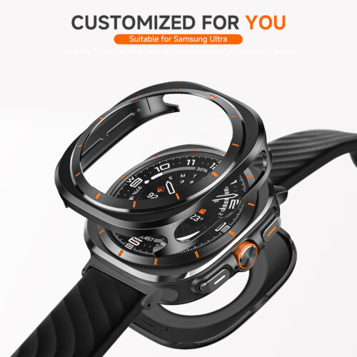Luxury Metal + PC Bumper Case For Samsung Galaxy Watch Ultra 47mm Armor Cover - Picture 4 of 16