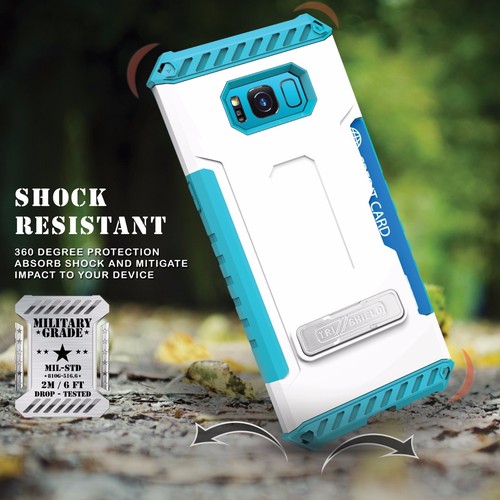 Funda resistente a prueba de golpes con ranura de identificación + funda para Samsung Galaxy S8 / S8 + - Imagen 12 de 25