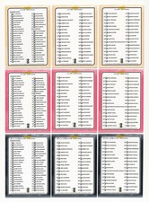 2016 Panini Donruss Checklist Set Lot of 9 Base, Pink Border, Black Border /199