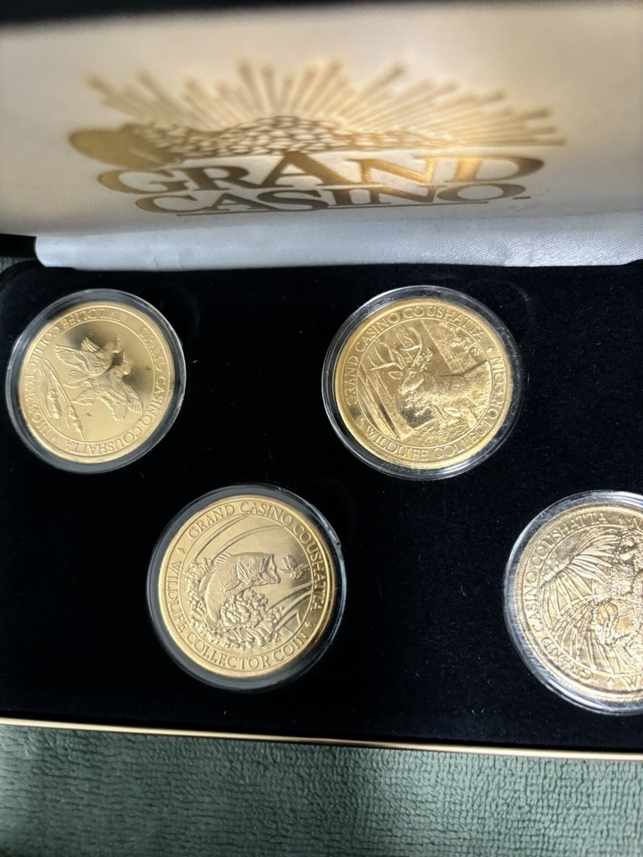Silver Coins And Box Set Gold Plated , Silver And Half’s And