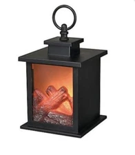 Greyson Home LED Tabletop Fireplace Black 7.5 inch