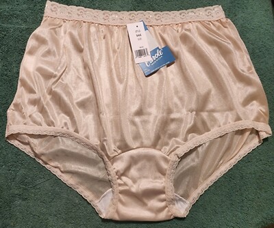 3 Pair Beige Lace Elastic 100% Nylon Panties Size 11 Carole Panty USA Made