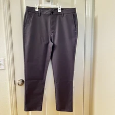 Vuori Cascade Tech Chino Pants Charcoal Gray Water-Resistant Men's Size 36