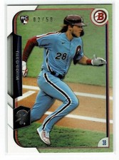 2021 BOWMAN THROUGH THE YEARS VARIATION ALEX BOHM RC 02/50 PHILADELPHIA PHILLIES