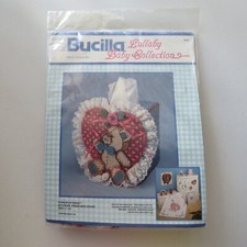 Bucilla Homespun Honey Boutique Tissue Box Plastic Canvas Vintage Kit 5992