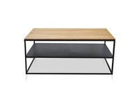 Couchtisch Wohnzimmertisch Tisch Metallgestell Jakomo 100X60 Cm Eiche Massivholz