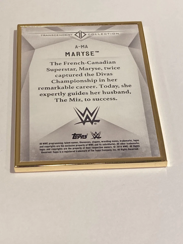 Maryse 2019 Topps Transcendent WWE Framed Autograph Card Auto /25 - Image 2 of 2
