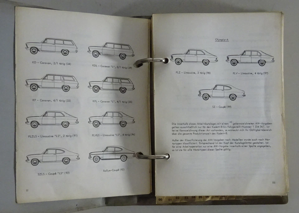 Manual De Taller Tiempos De Referencia Opel Kadett B / Olympia A Fecha 08/1967 - Imagen 4 de 4