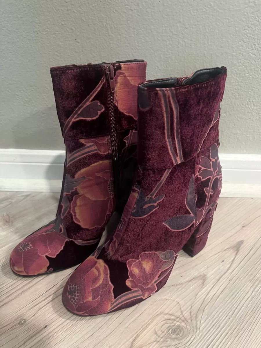 Floral Velvet Boots by Steve Madden sz 7.5 eBay