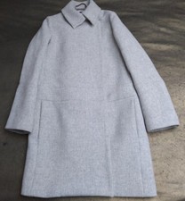 J Crew Wool Coat Stadium Cloth By Nello Gori Dove Grey Small 6-8 Uk