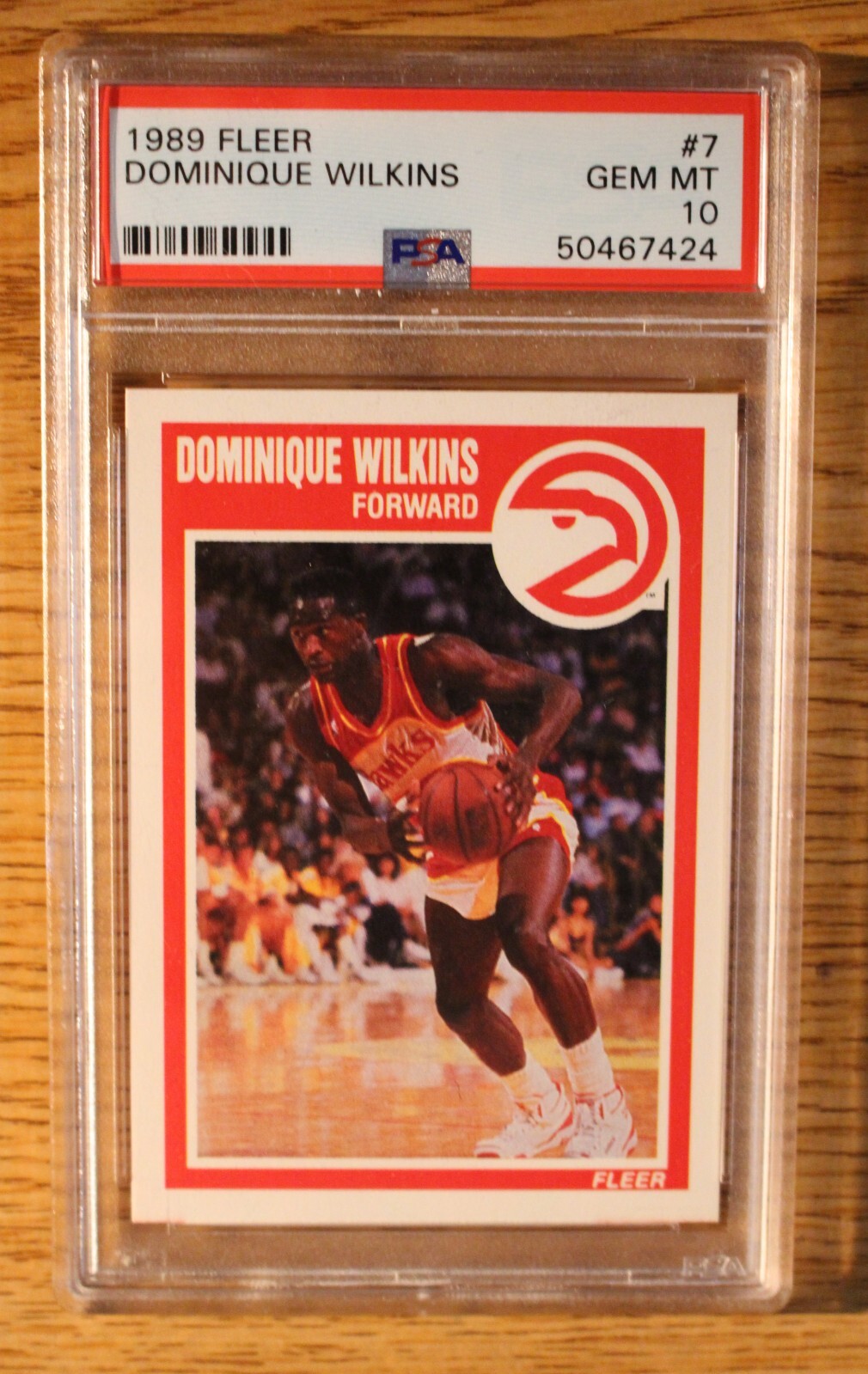 1989 Fleer Basketball #7 Dominique Wilkins Atlanta Hawks PSA 10 GEM MINT!!!!!!!!