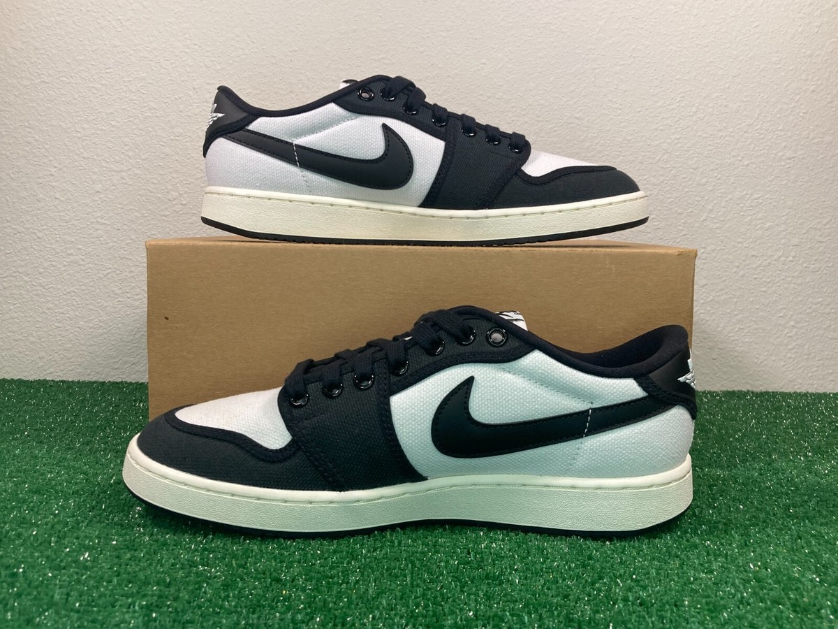 8.5 Men/10 Women- Nike Air Jordan 1 Low AJKO Panda White Black