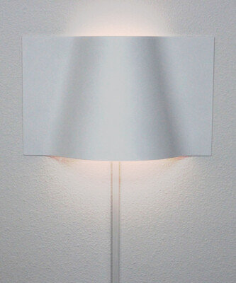 LED ''Surface Wave'' Alluring Curved Metal Wall Light 10''h x 16''w