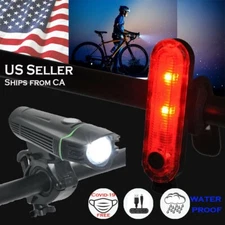 Newport LED Bicycle Headlight and Taillight Set Bike Light Front and Rear Combo 