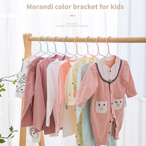 Multi Coloured Children Kids Plastic Coat Hangers Child Baby Clothes Hanger - Picture 2 of 13
