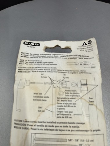 Stanley Tools - Key Locking Pushbutton Latch - 1-3/4" Hole - NOS Made In USA - Picture 7 of 9