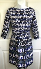NINE WEST dress size 4 Patterned Stretch easy care comfort (ln18)
