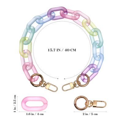 Acrylic Shoulder Bag Rainbow Color Accessory Crossbody Bag