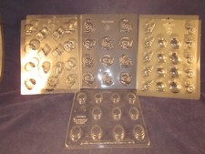 CK Wilton Lot of 6 Chocolate Candy Molds Clear Plastic 90-5105 90-9125 90-3109