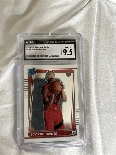 2021-22 Donruss Optic Scottie Barnes Rated Rookie RC #186  Raptors CGC 9.5
