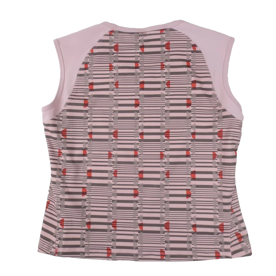 Top deportivo REI para mujer grande rosa geométrico sin mangas pulóver hecho en EE. UU. Foto 2 de 4
