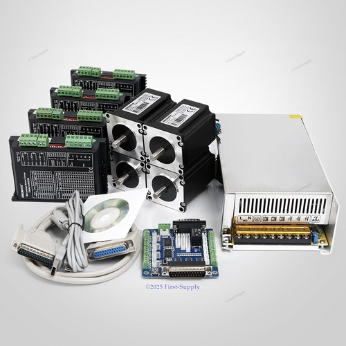 4 Axis CNC Kit ENGMATE Digital Stepper Driver & Nema23 1.96N.m Stepper ...
